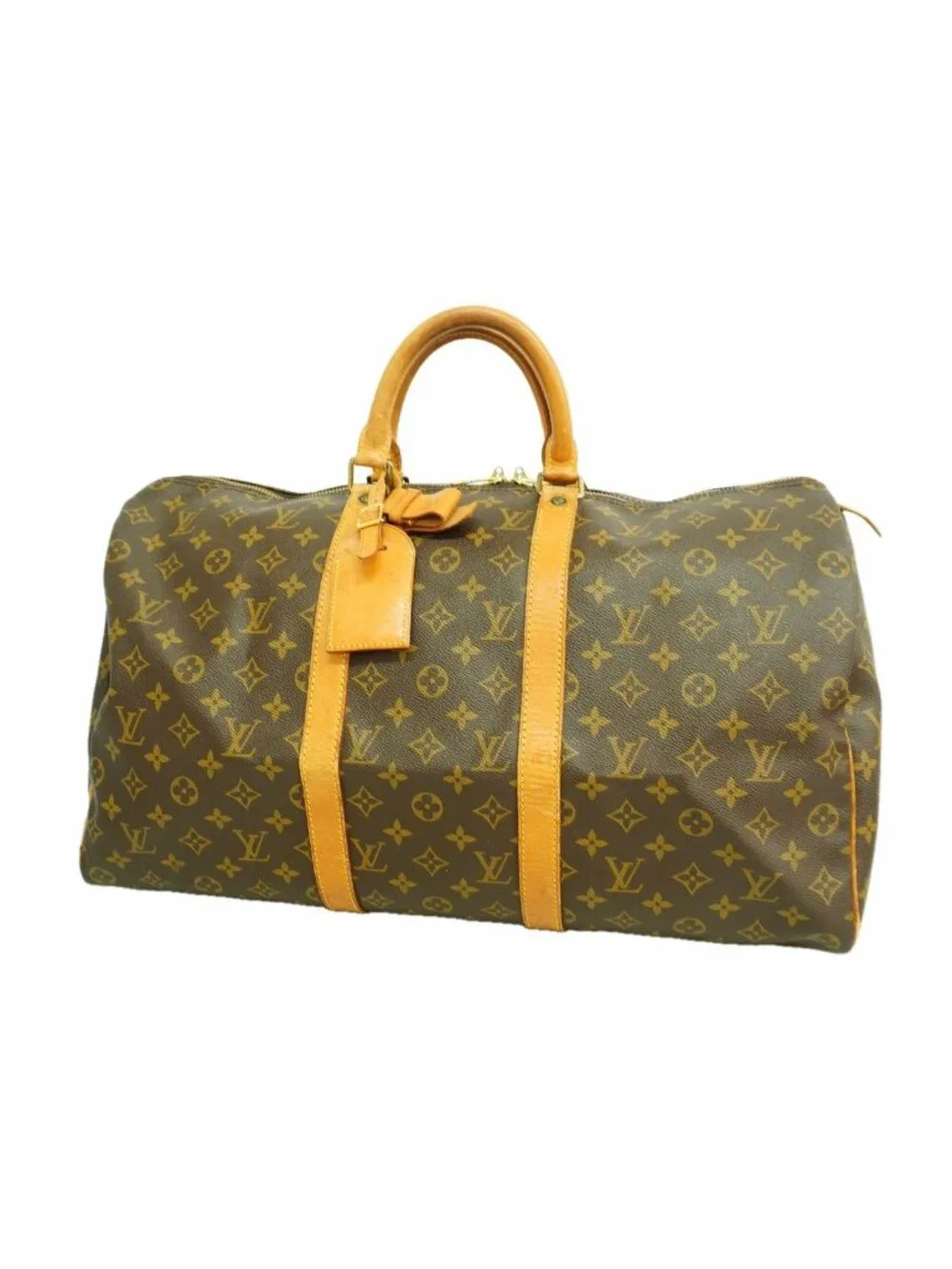 Louis Vuitton Boston Bag Monogram Keepall 50 Brown